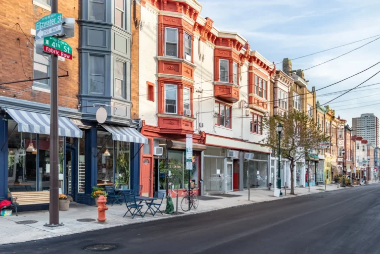 Historic Fabric Row and Fitzwater Street in Queen Village Philadelphia